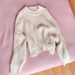 cream knit rory gilmore style sweater 🧁